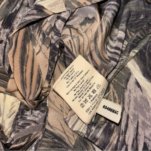 L'agence CAMERON PRINTED SILK CREPE DE CHINE MAXI SHIRT DRESS  size M - Picture 7 of 7